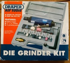 Draper air tools Die Grinder Kit 15 Piece never used