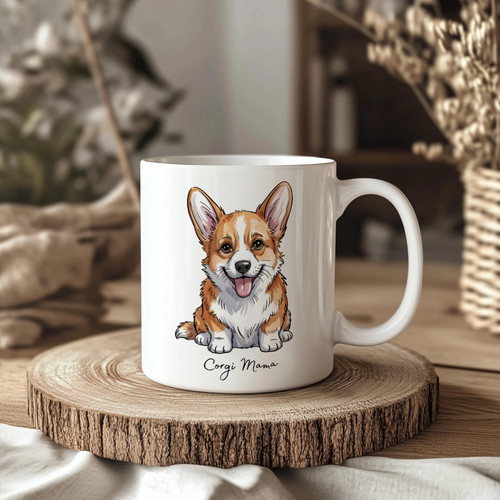 Corgi ceramic 11oz - corgi,
