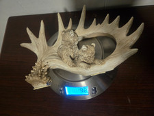 Hand-carved moose antler