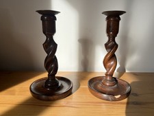 Pair of  Wooden Twisted