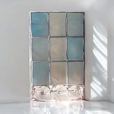 VINTAGE CAPIZ SHELL AND WIRE LAMPSHADE