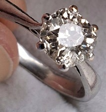 18Ct White Gold 0.75Ct Old Cut