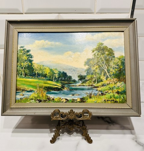 Delightful signed quality oil - signed,