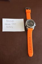 Bulova Marine Star Battery Watch Orange strap never used