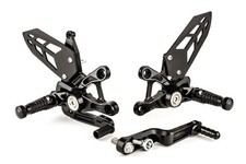 Suzuki GSXR1000R GSX-R 2020 Gilles MUE2 Black Adjustable Rearsets Footrests