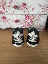 Salt & Pepper Pots / Shakers  Novelty Ceramic Cute CAT's Never Used