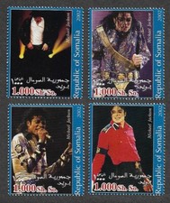 MICHAEL JACKSON STAMPS  MUSIC POP ROCK SINGER 2002 SOMALIA MNH