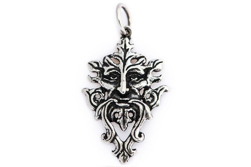 Green man irish - man, pendant