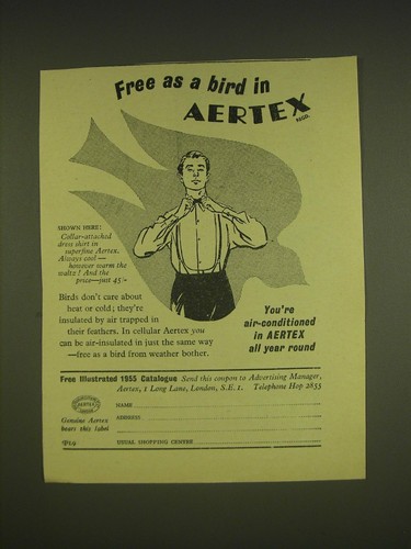 1955 aertex dress shirt - aertex,