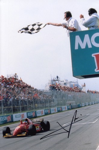 Signed jean alesi ferrari 412 - signed,