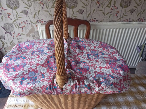 Wicker shopping basket cover - wicker,