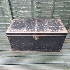 Black Metal Steel Box Trunk