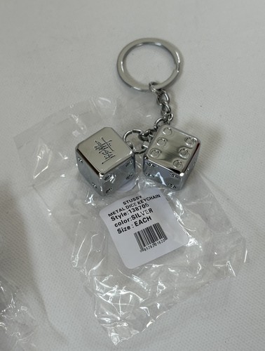 Stussy metal dice - metal, keychain