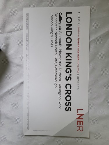 Railway carriage window label - railway,