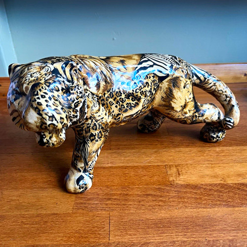 Collage decor large leopard - collage,