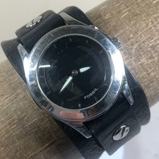 Fossil Big Tic Women JR-8162 Animated Leather Bund Strap Quartz Watch 6 1/2"