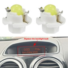2Pcs LED Bulbs LCD MFD Clock Radio Digital Display For VAUXHALL CORSA C & D