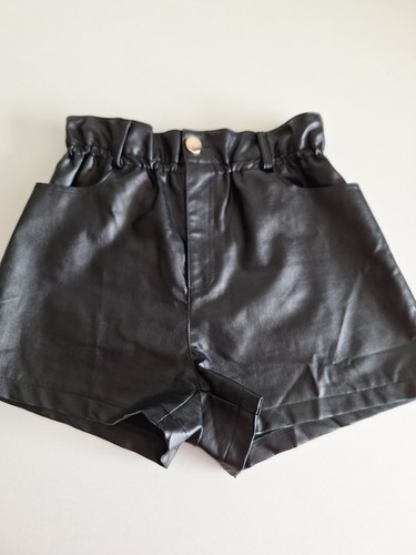 Shein black faux leather look - shein,