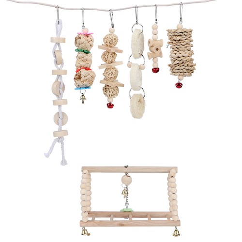 7pcs chewing toys bird cage - 7pcs,