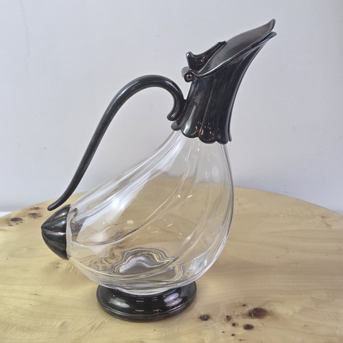 Vintage silverplate duck wine - vintage,