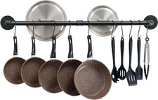 97cm Wall Mount Pot Pan Rack