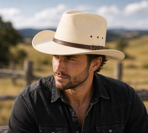Natural cowboy hat stetson - natural,