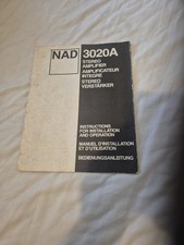 NAD 3020A Amplifier original owners Instructions