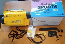 SONY HANDYCAM SPK-TRX2 VIDEO 8 CAMERA MARINE HOUSING CAMCORDER YELLOW UNDERWATER