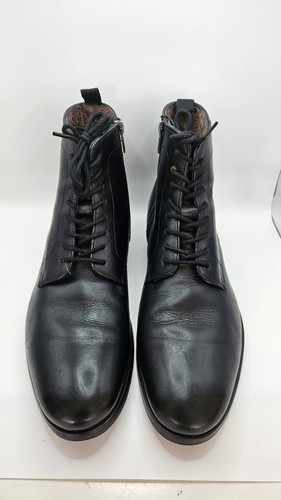 Lambretta mens black leather - black,