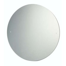 60cm Dia. Round Mirror with Pre-Drilled Holes & Chrome Cap Wall Hanging