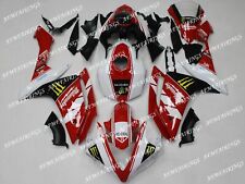White Red ABS Injection Mold Bodywork Fairing Kit Panels for YZF R1 2007 2008