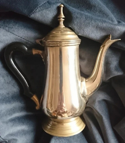 Vintage coffee pot brass - coffee,