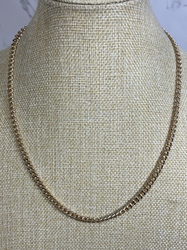 Gold tone thick curb - thick,