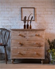 Victorian Stripped Pine Chest