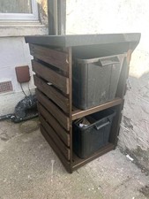 Wooden recycling bin storage/