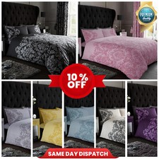 EMPIRE DAMASK Luxury Printed Duvet Cover Reversible Bedding Quilt Set Pillowcase
