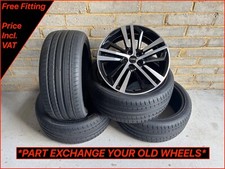 Audi Q5 20" Genuine 5 Triple Spoke Black Polished Wheels & New Tyres 80A601025F