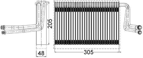 Air conditioning evaporator - air,