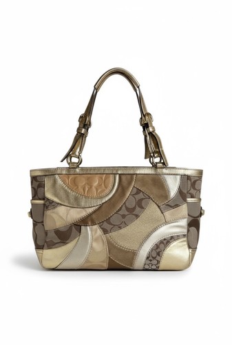 Coach patchwork metallic tote - patchwork,