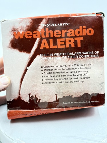 Vintage realistic weatheradio - vintage,