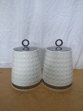 Morphy Richards Dimensions White Tea Coffee Canisters