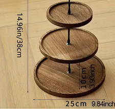 3 Tier Cupcake Stand, Wooden Cake Stand, Cupcake Display Holder, Dessert Stand