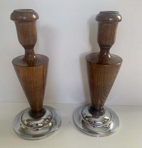 Pair wooden chrome - a,
