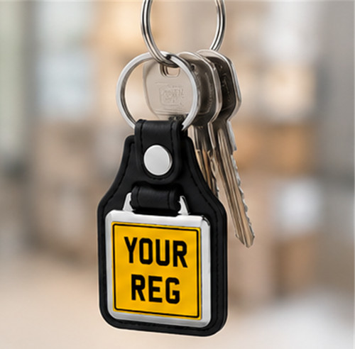 Custom number plate keyring - custom,
