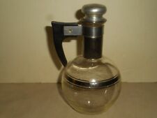 Vintage Coffee Pot Diner Table Carafe 2 Cup Bakelite Handle Aluminum Cork Top
