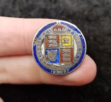 1887 Enamelled English Antique Sterling Silver Victorian Shilling Enamel Coin 