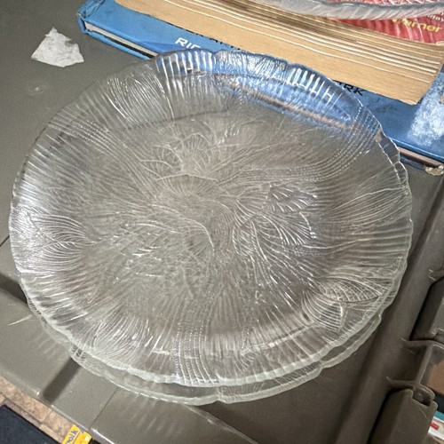 Set clear pressed glass - set,
