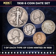 1938 6 Coin Date Set, 1 Of