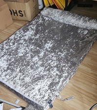 Tri Fold Soft Futon Mattress  Lazy Z Bed. Crushed Silver Velour