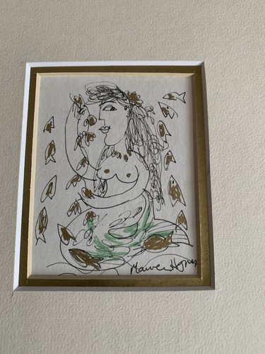Mermaid and fish - fish, drawing